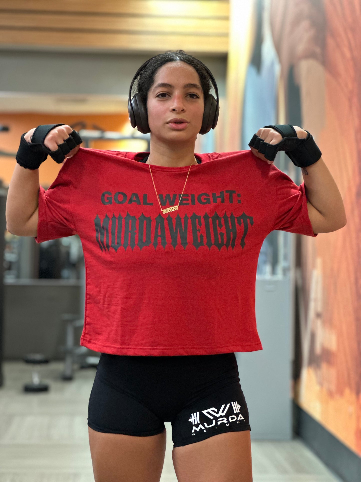 MURDAWEIGHT Cropped Oversized Tee