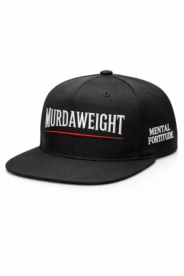 MURDAWEIGHT Statement Hat – Black Flat Brim | Mental Fortitude